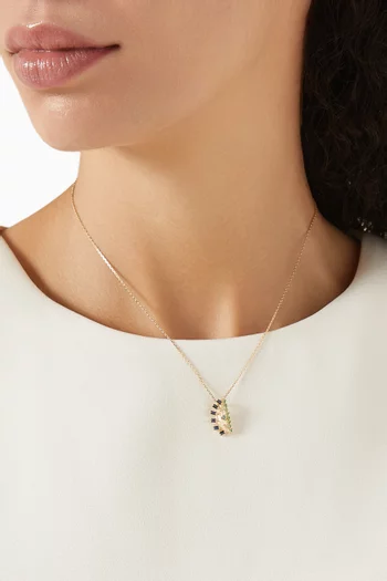 Ya Ein Najlaa Multi-stone Pendant Necklace in 18kt Gold
