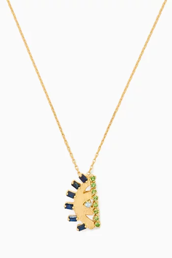 Ya Ein Najlaa Multi-stone Pendant Necklace in 18kt Gold