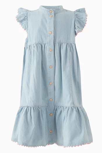 Wylie Flutter Dress in Cotton