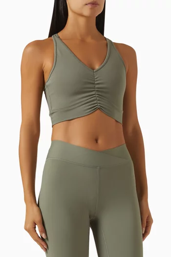 Gathered V Front Vest Top in Softskin
