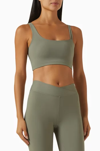 Asymmetrical Sports Bra in Soft-nylon
