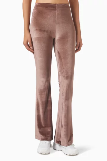 Flared Pants in Stretch Velour