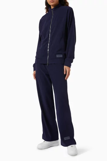 Ribbed Wide-leg Pants in Velvet