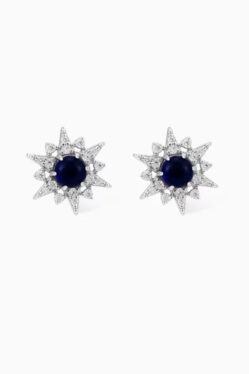 Station Crystal Earrings in Sterling Silver