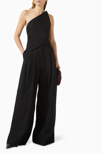 Asymmetric One-shoulder Top in Wool