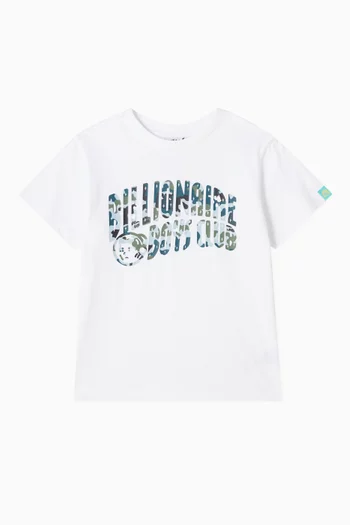 Camo Arch Logo T-shirt in Cotton