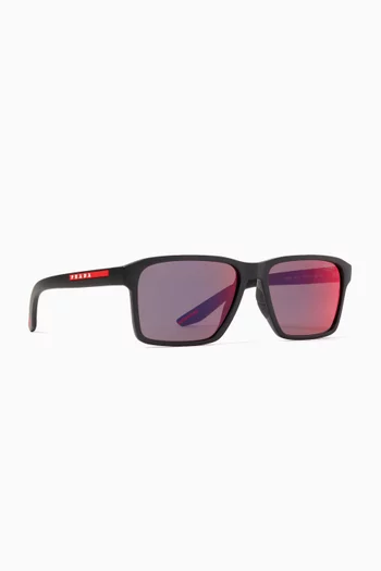 Linea Rossa Rectangular Sunglasses in Acetate