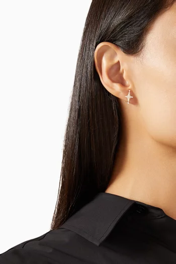 أقراط اورورا مرصعة بالماس ذهب أصفر عيار 18