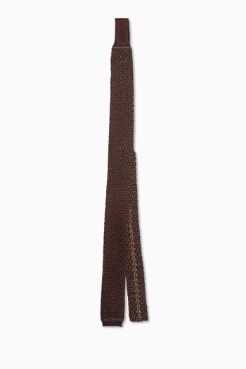 Square & Dots Woven Tie in Silk