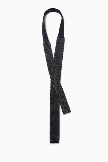 Square & Dots Woven Tie in Silk