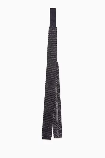 Square & Dots Woven Tie in Silk