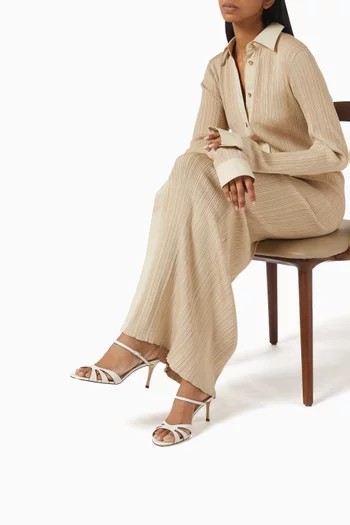 Open-toe 70 Sandals in Calf Leather