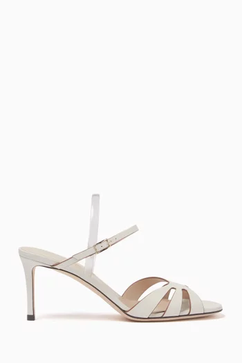 Open-toe 70 Sandals in Calf Leather