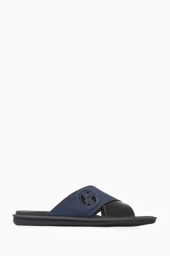 3D GA Cross Sandals in Leather