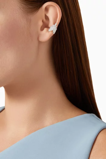 Diamond Single Ear Cuff in 18kt White Gold