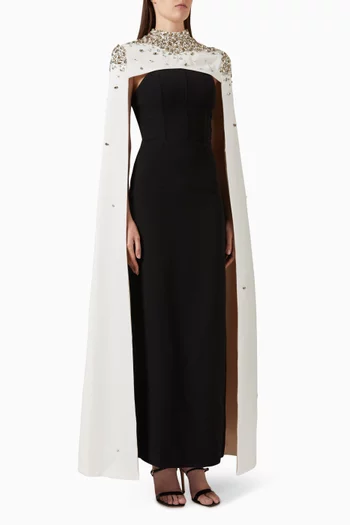 Embroidered Flower Maxi Dress