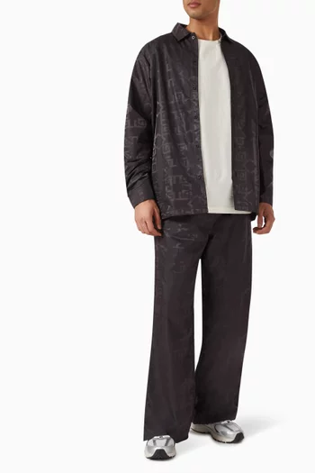 Long-sleeve Shirt in Jacquard Nylon