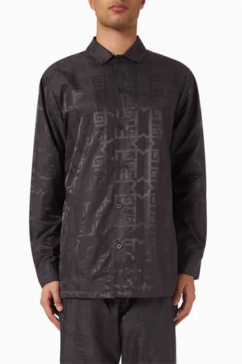 Long-sleeve Shirt in Jacquard Nylon