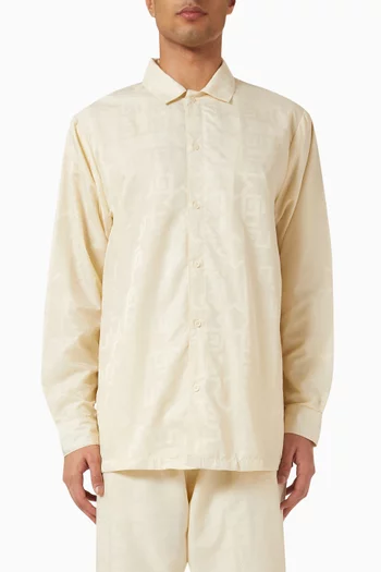 Long-sleeve Shirt in Jacquard Nylon