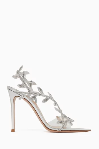 Flavia 105 Sandals in Plexi & Metallic Leather