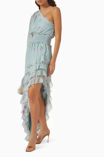 Quilla One-shoulder High-low Gown