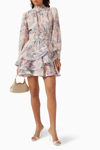 Broderie Anglaise Ruffle Mini Dress