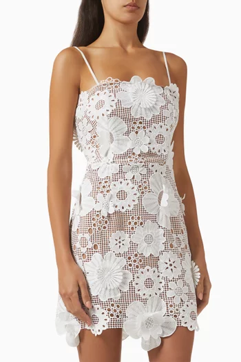Autumn Mini Dress in 3D Lace
