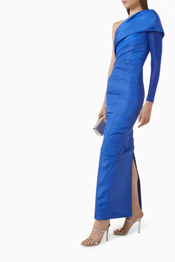 Embellished-sleeve Gown