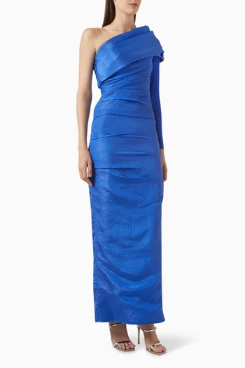 Embellished-sleeve Gown