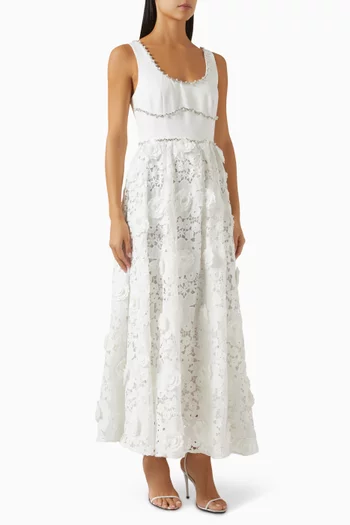 Daffodil Midi Dress in Lace