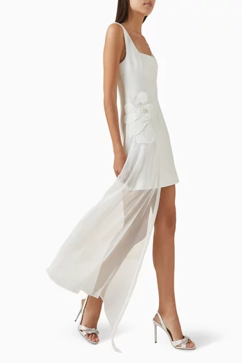 Janelle Party Mini Dress in Stretch crepe