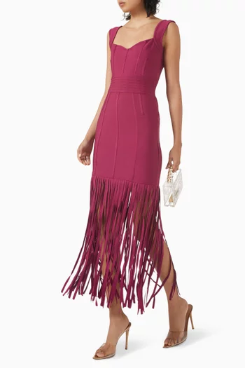 Ella Bandage Fringe Dress