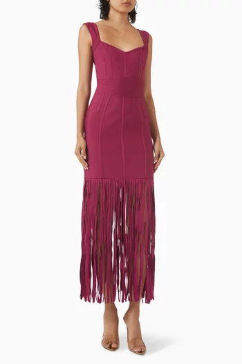 Ella Bandage Fringe Dress