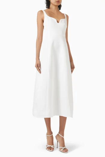 Alice Midi Dress in Duchess Satin