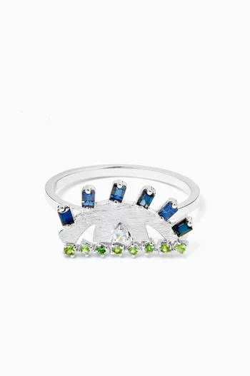 Ya Ein Najlaa Multi-stone Ring in 18kt White Gold