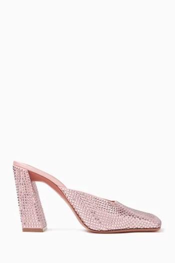 Charlotte 95 Crystal Mules in Satin