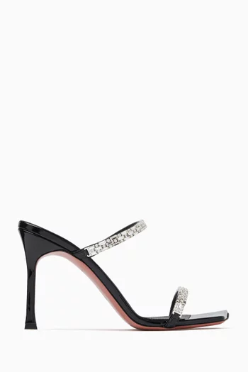 Diana 95 Embellished Sandals in Patent Leather