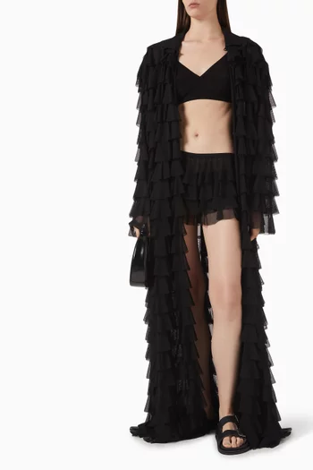 Ruffle Shorts in Mesh