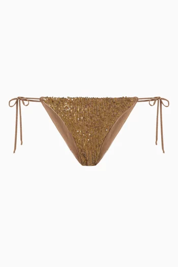 Triangle String Bikini Briefs in Poly-lycra