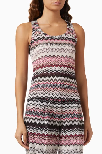 Chevron Tank Top in Viscose Blend