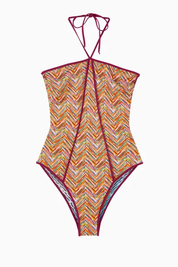 Reversible Open-back One-piece Swimsuit