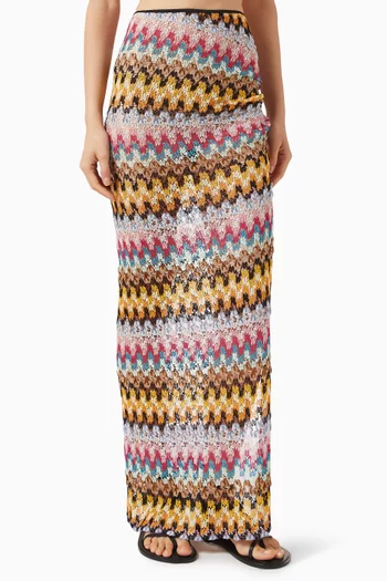 تنورة بفتحة للارتداء فوق ملابس السباحة مزيج رايون