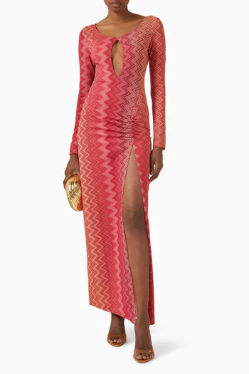 Cover-up Maxi Dress in Lamé