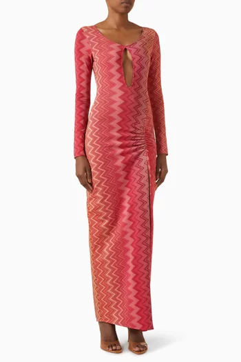 Cover-up Maxi Dress in Lamé
