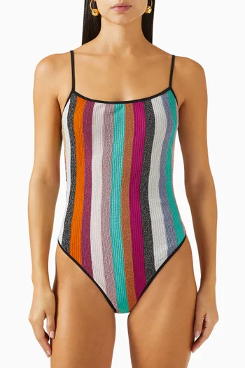 One-piece Swimsuit in Lamé