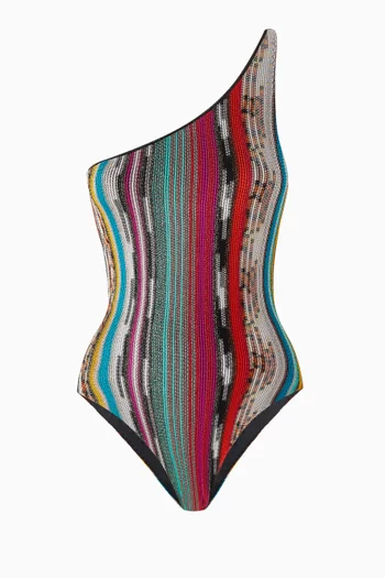 Striped One-piece Swimsuit