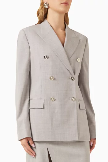 Double-breasted Blazer in Wool-blend