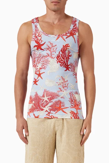 Barocco Sea Tank Top in Ribbed-cotton