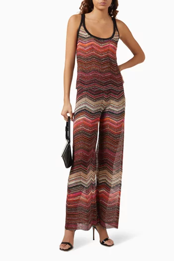 Chevron Tank Top in Lamé