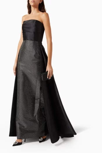 Tiffany Crystal-embellished Gown in Satin